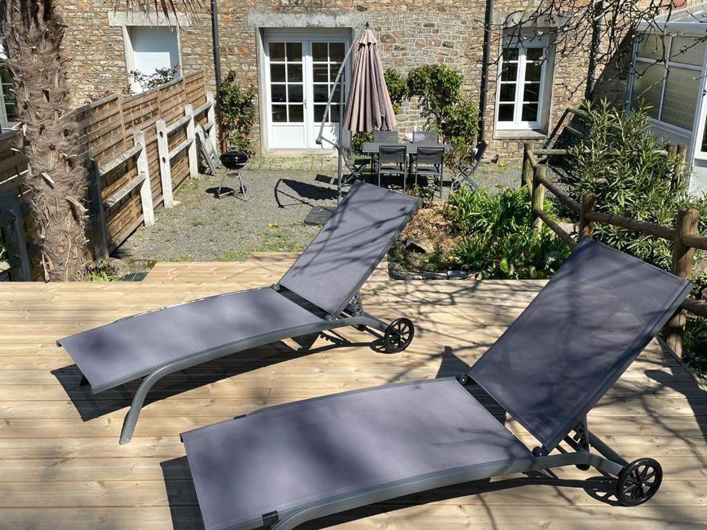 Maison Chaleureuse Avec Terrasse Et Vue Baie Avranches Bagian luar foto